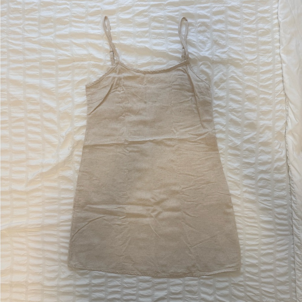 Rhythm. Beige Mini Slip Dress